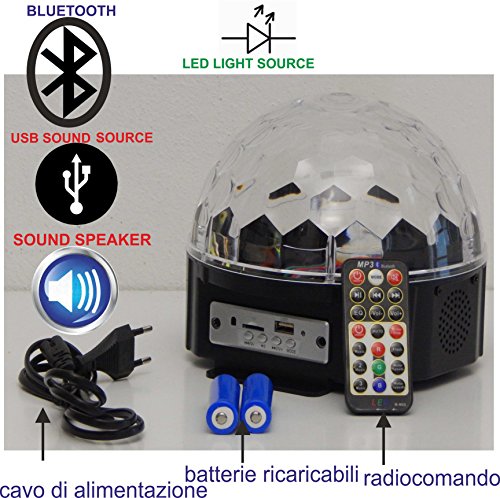 Professional Sound Light srl MEGASTAR Deluxe Effetto Luce + riproduttore di Suono