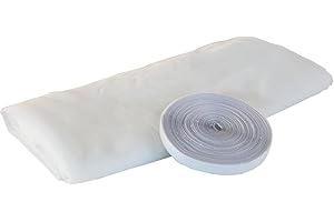 Windhager Insektenschutz Fliegengitter Fenstergitter Schädlingsschutz Insektenschutzgewebe, elastisch, Gute Durchsicht, inkl. Montage-Klettband, weiß, 130 x 150 cm, 03387