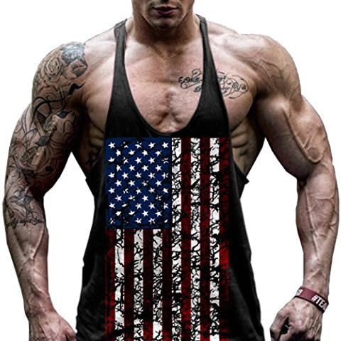 Hippolo Men's Gym Tank Top, Cotton, Stringer Fitness Gym Shirt, Solid Vest.
