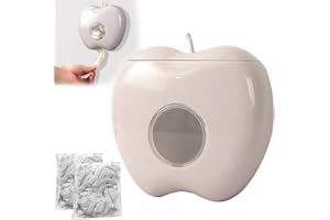 BIOSA Boîte de rangement pour film plastique avec 100/200 films étirables, Distributeur de Film Alimentaire, Distributeur Film Alimentaire Mural Sans Poinçon pour la cuisine, les toilettes