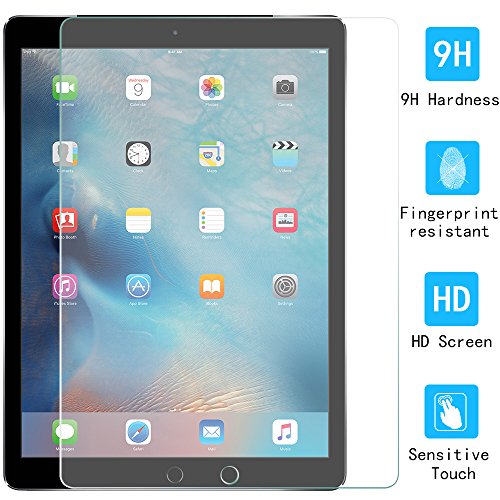 iPad Pro 9,7 Displayschutzfolie, iPad Air/iPad Air 2 Displayschutzfolie, rusee gehärtetem Glas [Hohe Definition] [Bubble frei] [9H Härte] Displayschutzfolie für iPad Air/iPad Air 2/iPad Pro 24,6 cm - 2