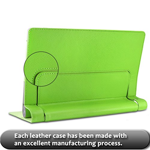 Lenovo Yoga Tab 3 Plus/ Lenovo Yoga Tablet 3 10 Pro Hülle Case, Infiland Slim Fit Folio PU-lederne dünne Kunstleder Schutzhülle Cover Tasche für Lenovo Yoga Tab 3 Plus 25,65cm (10,1 Zoll IPS) Convertible Media Tablet/Lenovo YOGA Tablet 3 10 Pro 25,6 cm (10,1 Zoll QHD IPS) Tablet (Not für Lenovo Yoga Tab 3 10) (Grün) - 8