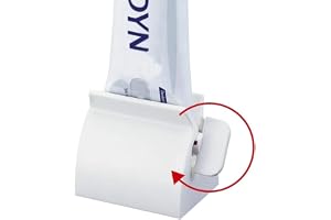 Rolling Tube Toothpaste Squeezer Toothpaste Seat Holder Stand for Bathroom Accessories (White)