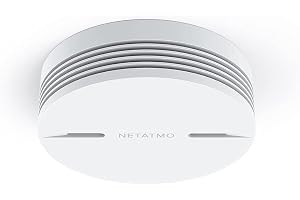 Netatmo Smart Brandvarnare, 10 års batteritid, automatiska test, Smart Brandlarm utan hemautomationsbox, EN14604-certifierad, NSA-EC