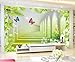 Produktbild Yosot Tapete Custom 3D Photo Papier Für Wandplakate Lily Schmetterling Grün Blatt Home Decor Wohnzimmer Wandverkleidung-250Cmx175Cm