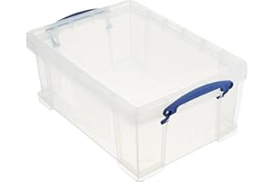 REALLY USEFUL BOX Really Useful 9 Litre Clear Plastic Storage Box