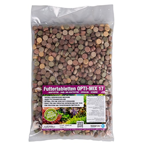 1000 ml (700g) Premium TOP Futtertabletten OPTI-MIX 17 Tabletten, Tablettenfutter Mix für Aquarium Zierfische - 4