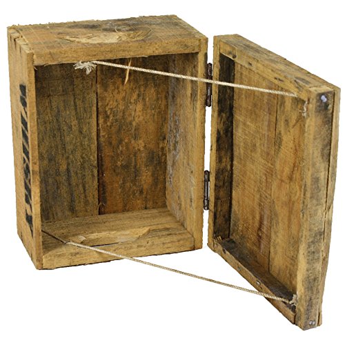 Whisky Holzkiste, mini (21x27x14,5cm), Vintage, Weinkiste, Obstkiste mit Deckel und Aufdruck - 5