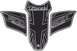 Paraserbatoio.it 3D effect adhesive resin tank protector for motorcycle compatible with TRIUMPH Tiger 800 2010 17 black