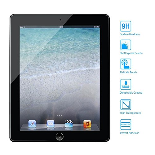 EasyAcc iPad 2 3 4 Schutzfolie Glas Folie Panzerfolie für Apple iPad 2 3 4 Klar Anti-Kratz Displayschutz – 9H Hardness aus gehärtetem Glas - 2