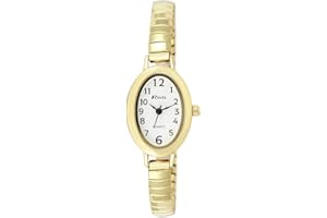 Ravel Women's Petit Oval Watch on Stainless Steel Expandable Bracelet