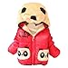 KKia Baby Boys Winter Animal Coat Outwear Hat Snowwear Warm Jacket Overcoat Red 6-12 Months