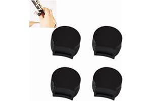 Nuonove Daumenschoner für Klarinette, Gummi Klarinette Daumenschutz, Bequem Daumenschoner für Klarinette, Musikinstrumente Schutz Zubehör Schwarz 4 Stück