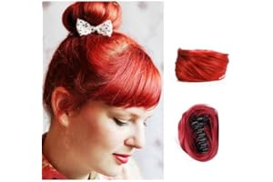 SDZNYQT 2 PC Mini Claw Fake Hair Space Bun Hair Donut Chignon Mini Claw Bun Clip in Messy Hair Bun Claw Clip in Updo Bun Extensions Wig Accessory (2 Pcs In pack, 101(s))