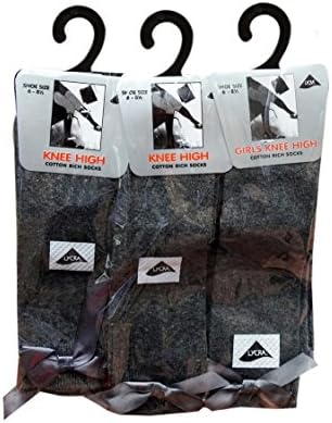 Bow Knee High 3 pairs School Socks Girls & Kids Plain Long Length Cotton Stretch With all size & colour (Set of 3 pairs)