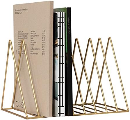 KASSRTMDN Creative Wrought iron Modern minimalist Bookshelf,Simple desktop bookshelf Magazine rack-A 11*7*7inch