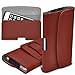 Price comparison product image I-Sonite (Brown) Premium Horizontal Faux Leather Belt Holster Pouch Cover Case With Magnetic Closure For Samsung Galaxy J6 2018 [ XL ]