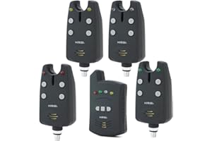 Hirisi Tackle Alarme de pêche sans fil 1+2 pouces étui de protection pour la pêche à la carpe B1236