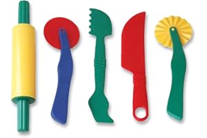 Miniland Utensilios para Plastilina y Arcilla | Piezas de 22 centímetros | 5 Herramientas para Juego | Plástico de Fabricación Nacional | para niños y niñas a Partir de 3 años | Aula | Cumpleaños