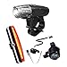 Produktbild Lillypet Fahrradlicht / USB Wiederaufladbare LED Fahrradbeleuchtung / Vorder und Rücklicht / Wasserdicht Fahrad beleuchtung Fahrradlampen (4 Licht-Modi für sicheres Radfahren) / (mit kostenlose Kompass Fahrradklingel)