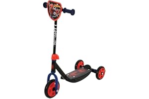 CARTOON Monopattino 3 ruote manubrio regolabile in altezza pedana antiscivolo ruote in EVA antiforatura per bambini dai 3 anni in su