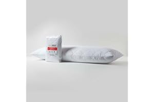 Homescapes - Federa per cuscino per il corpo, 50 x 140 cm, trapuntata super morbida, ipoallergenica, per gravidanza, antiacaro con trapuntatura a diamante