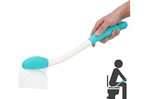 MIKIULY Ausili per la Pulizia della Toilette,Strumenti per la Toilette,Ausilio per Carta Igienica,Ausili per la Toilette,Bottom Wiper,Ausili per Disabili,Ausili per Anziani,Carta Igienica Autopulente Manico