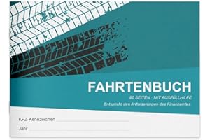 ‎PUK KRÄMMER GMBH PuK Fahrtenbuch DIN A6 | Finanzamtkonform für PKW | 80 Seiten mit Ausfüllhilfe | Fahrtenbücher 1er, 2er, 3er, 5er oder 10er Pack | zur Dokumentation geschäftlicher und privater Fahrten (1 Stück)