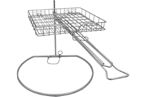 ProQ Flip'n Grate (47cm Base), Swivel Portable BBQ Grill, Rotating Barbecue Grill, Premium Stainless Steel BBQ Grill Basket, BBQ Tools & Accessories, Small