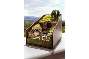 K-MUSCULO DFER Serre-livres décoratifs en bois pour maison de grotte naine - Coins de livres en bois - Paysage miniature - Clips de livres - Fournitures de bureau - Serre-livres créatifs intéressants.