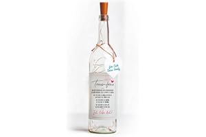 ‎HIMMELSFLÜSTERER Himmelsflüsterer - LED Flaschenlicht Nr. 5 "Poesie mit süßem Definitions-Spruch | Geschenke für Frauen | Dekoflasche mit LED Beleuchtung | Frauen Geschenk zum Geburtstag | inkl. Batterien