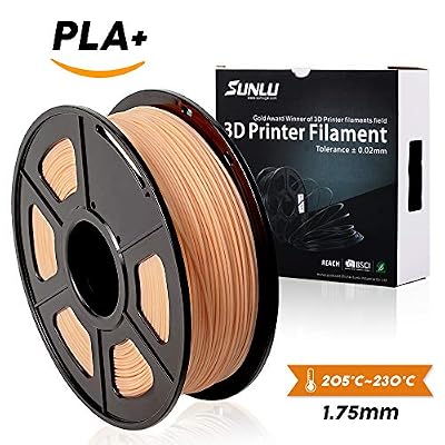 SUNLU 3D Printer Filament PLA Plus Skin, PLA Plus Filament 1.75 mm,Low Odor Dimensional Accuracy +/- 0.02 mm, 3D Printing Filament,2.2 LBS (1KG) Spool for 3D Printers & 3D Pens,Skin