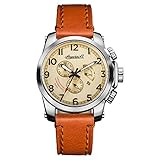 Ingersoll Men's The Manning Quartz Watch with Cream Dial andBraun Leather Strap I03001