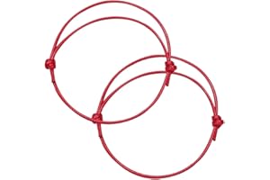 SYIJUPO 2 Pcs Bracciale Rosso Kabbalah,Bracciale Kabbalah Rosso,Bracciale Filo Rosso del Destino Coppia,Regolabile Bracciale Rosso,Braccialetto Cabala,Bracciale Spirituale Tibetano per Uomo Donna