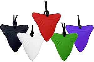 ALKAIDCHAO Collier à mâcher, 5 Pcs Sensoriel Teether Jouets à Mâcher pour Enfants Garçons,Filles,TDAH,Autisme, Mordre,Sécurité en Silicone de Qualité Alimentaire