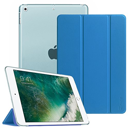 Fintie iPad 9.7 Zoll 2017 Hülle - Ultra Slim Superleicht Schutzhülle mit Lichtdurchlässig Rückseite Abdeckung Smart Cover Case Tasche mit Auto Schlaf / Wach und Standfunktion für Apple iPad 2017 Neue Modell, Blau