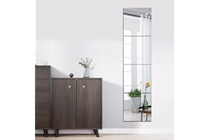 BESER LEE Full body Wall Mirrors, 4pcs 12x12 Removable Acrylic Plexiglass Wall-Mounted Frameless Mirror Wardrobe Full BodyLarge Long Mirror Home Workout Gym Mirror for Walls Dorm Floor Tile Self Adhesive