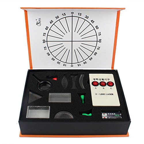 Fisico ottico esperimento set concavo/convesso lente triangolare prisma test