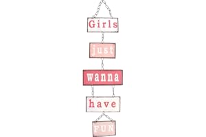 JONES HOME & GIFT Jones Home and Gift Algo Diferente al por Mayor Girls Just Wanna Have Fun de Placa, Multicolor