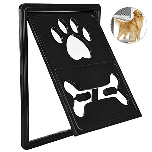 Preisvergleich Produktbild Petacc Hundeklappe / Katzenklappe Haustier Durchgang Schirm Tür mit Snap Verriegelung und automatischem Sperre Design für Hunde und Katze für Die Meisten Tür und Fensterscheibe