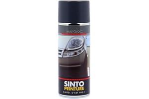 SINTOPEINTURE SINTO - Bombe peinture Pare-choc - Peinture gris anthracite satiné - Aérosol 400 ml