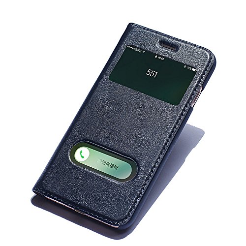 iPhone 7 H  lle DWaybox Foldable Stand Feature mit View Window Folio Schutzh  lle Slim Luxury Echt Leder H  lle f  r Apple iPhone 7   iPhone 8 4 7 Inc