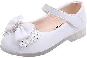 FRAUIT Scarpe Basse Principessa Carnevale Mary Jane Scarpe Bambina Eleganti Cerimonia Scarpe Piatte con Fiocco per Ragazze Scarpe da Barca Primavera Ragazza