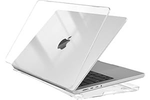 EooCoo Funda Compatible para 2021-2023 MacBook Pro 16 Pulgadas M1 A2485 / M2 A2780 / M3 A2991 con Touch ID, Carcasa de Plástico Duro, Superficie Lisa y Brillante, Cristal Transparente