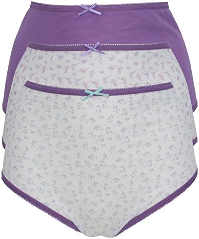 Anucci Ladies 3 Pack of Pure Cotton Full Briefs