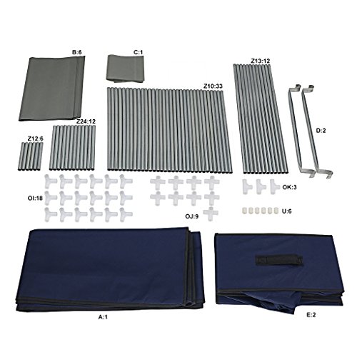 Finether Faltschrank Stoffschrank Textilschrank Faltkleiderschrank Stoffkleiderschrank Textilkleiderschrank faltbarer Kleiderschrank aus stoff mit Kleiderstange für Schlafzimmer Camping stabil 2-türig 170 x 87 x 45cm Kleiderschrank - 7