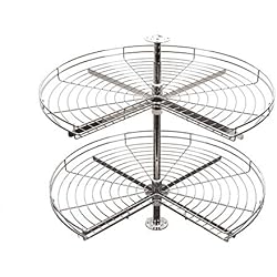 Kitchen Storage Solutions Sorted Rangement d'angle pivotant de placard de cuisine 3/4, Silver, Ø820