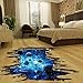Produktbild LQWE Decke Bodenbelag Serie Kreative 3D Deep Blue Milchstraße Planeten Wandaufkleber Decke TV/Sofa Hintergrund Wandbild Aufkleber Wohnkultur 67X110 cm