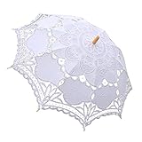 sombrillas novia Mejor decoración y uso diario - punta paraguas para niños y niñas de flores y decoración ideal para bodas, novios ducha, dama de honor regalos, fotografía, fiestas, uso diario o otras ocasiones especiales.