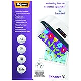 Fellowes 5306114 Pochettes de plastification A4 80 microns par 100